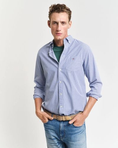 Regular Fit Classic Banker Stripe Poplin Shirt