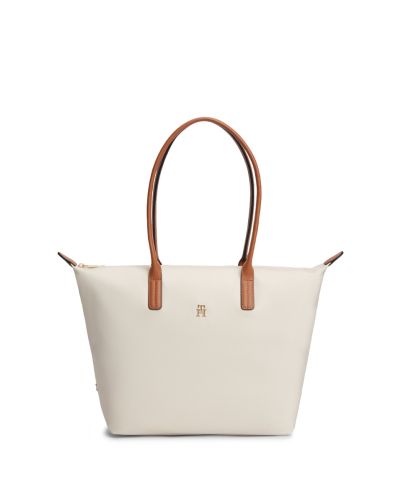 TH Monogram Contrast Handle Tote Bag