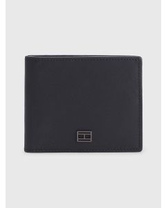TH City Mini Small Leather Wallet in Black